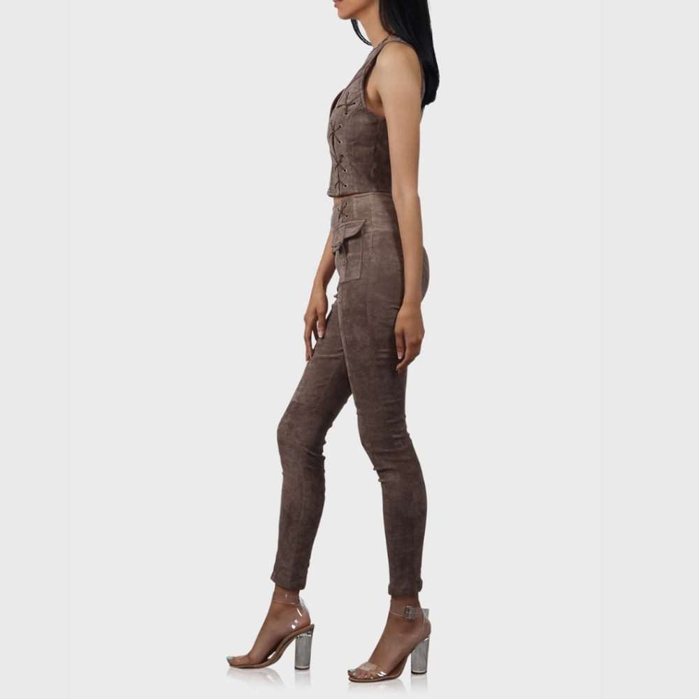 Suede pant set - Picture 3 of 3